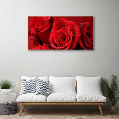 Canvas Kunstdruck Rosen Pflanzen