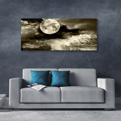 Canvas Kunstdruck Nacht Mond Landschaft