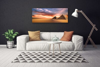 Canvas Kunstdruck Wüste Pyramiden Architektur