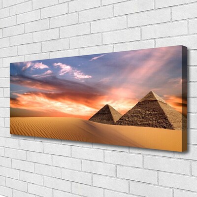 Canvas Kunstdruck Wüste Pyramiden Architektur