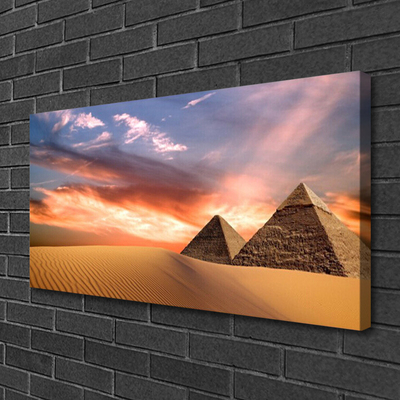 Canvas Kunstdruck Wüste Pyramiden Architektur
