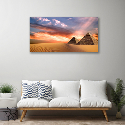 Canvas Kunstdruck Wüste Pyramiden Architektur