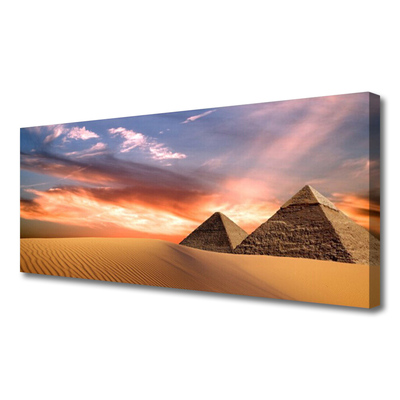 Canvas Kunstdruck Wüste Pyramiden Architektur