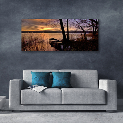 Canvas Kunstdruck Meer Boot Landschaft