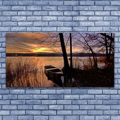 Canvas Kunstdruck Meer Boot Landschaft