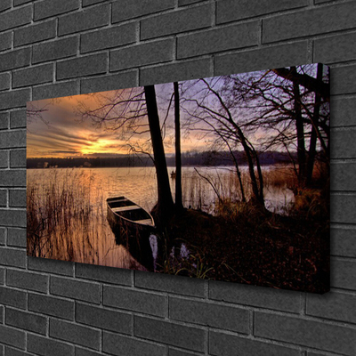 Canvas Kunstdruck Meer Boot Landschaft