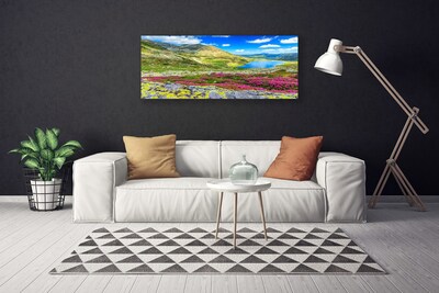 Canvas Kunstdruck Gebirge Bucht Wiese Natur