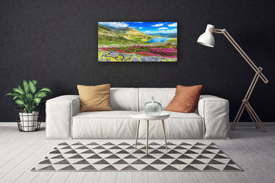 Canvas Kunstdruck Gebirge Bucht Wiese Natur