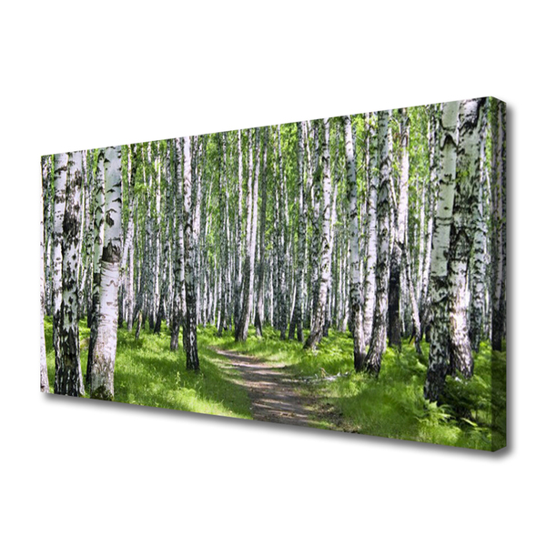 Canvas Kunstdruck Wald Fußpfad Natur