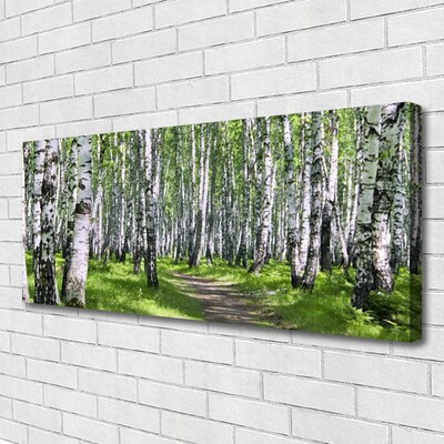 Canvas Kunstdruck Wald Fußpfad Natur