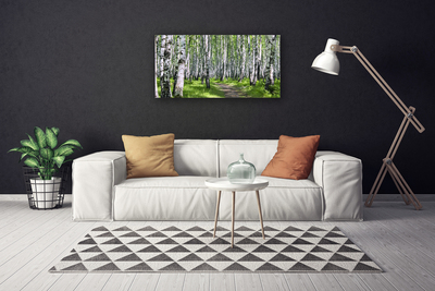 Canvas Kunstdruck Wald Fußpfad Natur