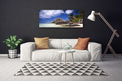 Canvas Kunstdruck Felsen Strand Landschaft