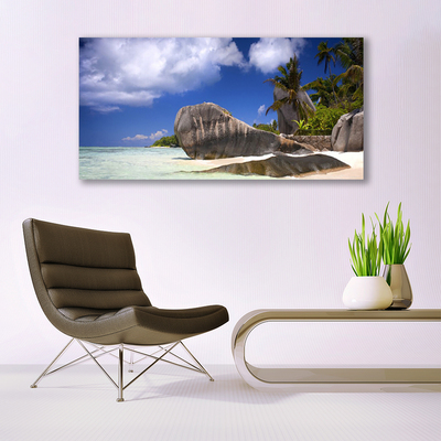 Canvas Kunstdruck Felsen Strand Landschaft