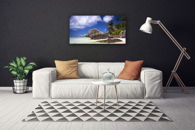 Canvas Kunstdruck Felsen Strand Landschaft