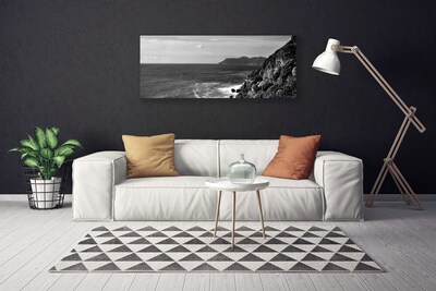 Canvas Kunstdruck Meer Gebirge Landschaft