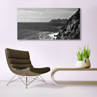 Canvas Kunstdruck Meer Gebirge Landschaft