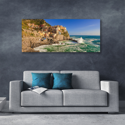 Canvas Kunstdruck Meer Gebirge Landschaft