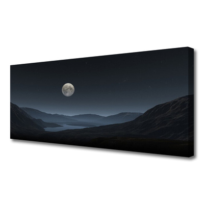 Canvas Kunstdruck Nacht Mond Landschaft