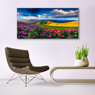 Canvas Kunstdruck Wiese Blumen Natur