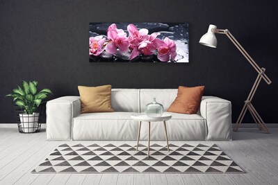 Canvas Kunstdruck Blumen Steine Pflanzen