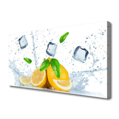 Canvas Kunstdruck Limette Eiswürfel Küche