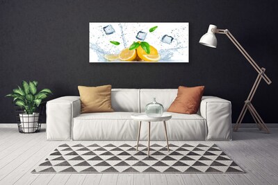 Canvas Kunstdruck Limette Eiswürfel Küche