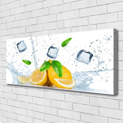 Canvas Kunstdruck Limette Eiswürfel Küche