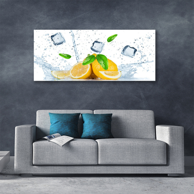 Canvas Kunstdruck Limette Eiswürfel Küche