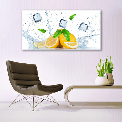 Canvas Kunstdruck Limette Eiswürfel Küche