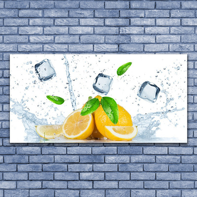 Canvas Kunstdruck Limette Eiswürfel Küche