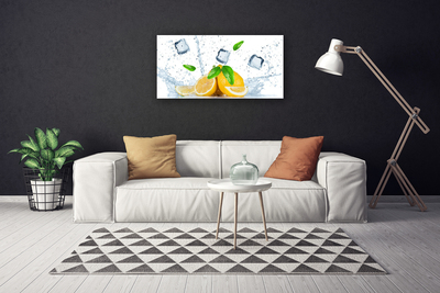 Canvas Kunstdruck Limette Eiswürfel Küche