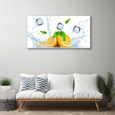 Canvas Kunstdruck Limette Eiswürfel Küche