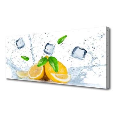 Canvas Kunstdruck Limette Eiswürfel Küche