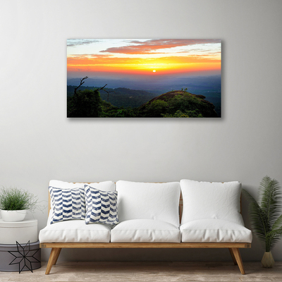 Canvas Kunstdruck Gebirge Wälder Landschaft