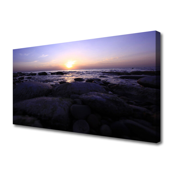 Canvas Kunstdruck Steine Meer Landschaft