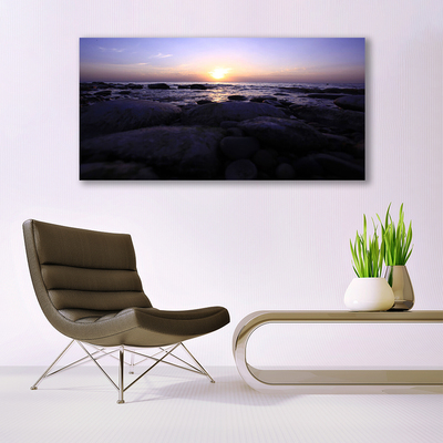 Canvas Kunstdruck Steine Meer Landschaft