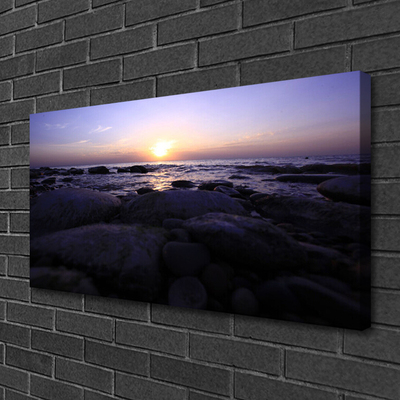 Canvas Kunstdruck Steine Meer Landschaft