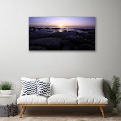 Canvas Kunstdruck Steine Meer Landschaft