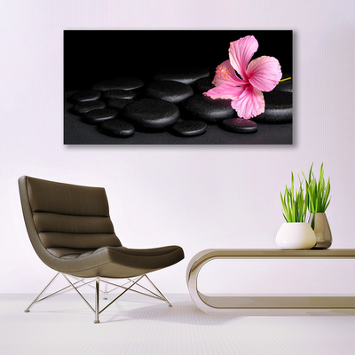 Canvas Kunstdruck Steine Blume Kunst