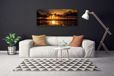 Canvas Kunstdruck Bäume Sonne Landschaft