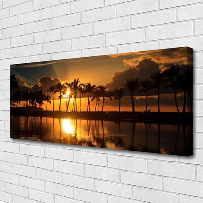 Canvas Kunstdruck Bäume Sonne Landschaft