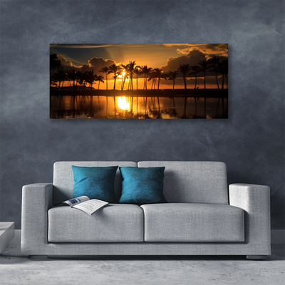 Canvas Kunstdruck Bäume Sonne Landschaft