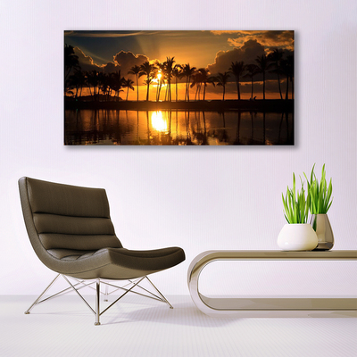 Canvas Kunstdruck Bäume Sonne Landschaft