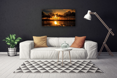 Canvas Kunstdruck Bäume Sonne Landschaft