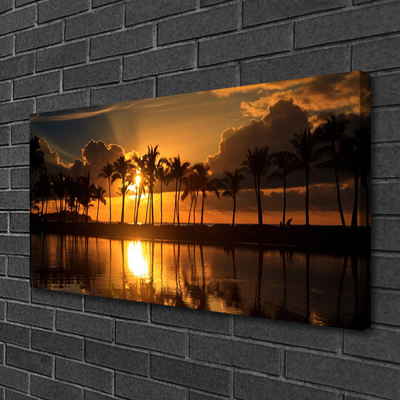 Canvas Kunstdruck Bäume Sonne Landschaft