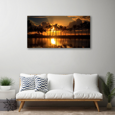 Canvas Kunstdruck Bäume Sonne Landschaft