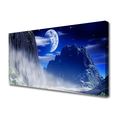 Canvas Kunstdruck Gebirge Nacht Landschaft