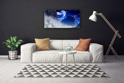 Canvas Kunstdruck Gebirge Nacht Landschaft