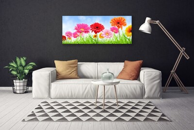 Canvas Kunstdruck Blumen Gras Pflanzen