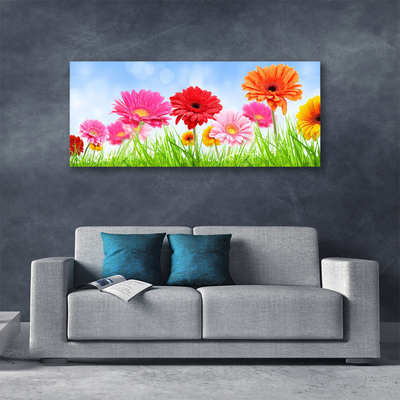 Canvas Kunstdruck Blumen Gras Pflanzen